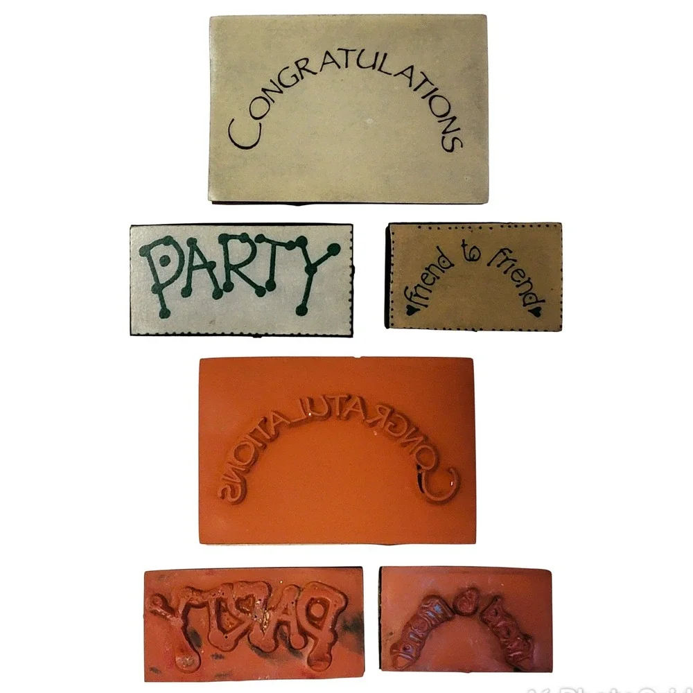 VTG Sayings & Phrases Rubber Stamps Lot of 21 Birthday Thank You Get‎ Well Soon